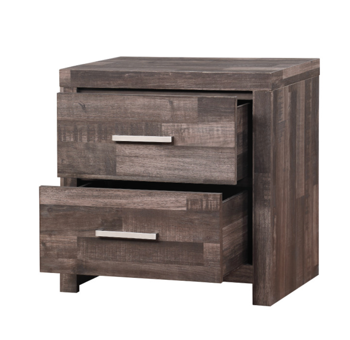 Juniper Dark Cherry Finish Nightstand Dark Brown Synthetic Wood