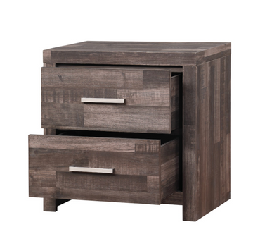Juniper Dark Cherry Finish Nightstand Dark Brown Synthetic Wood