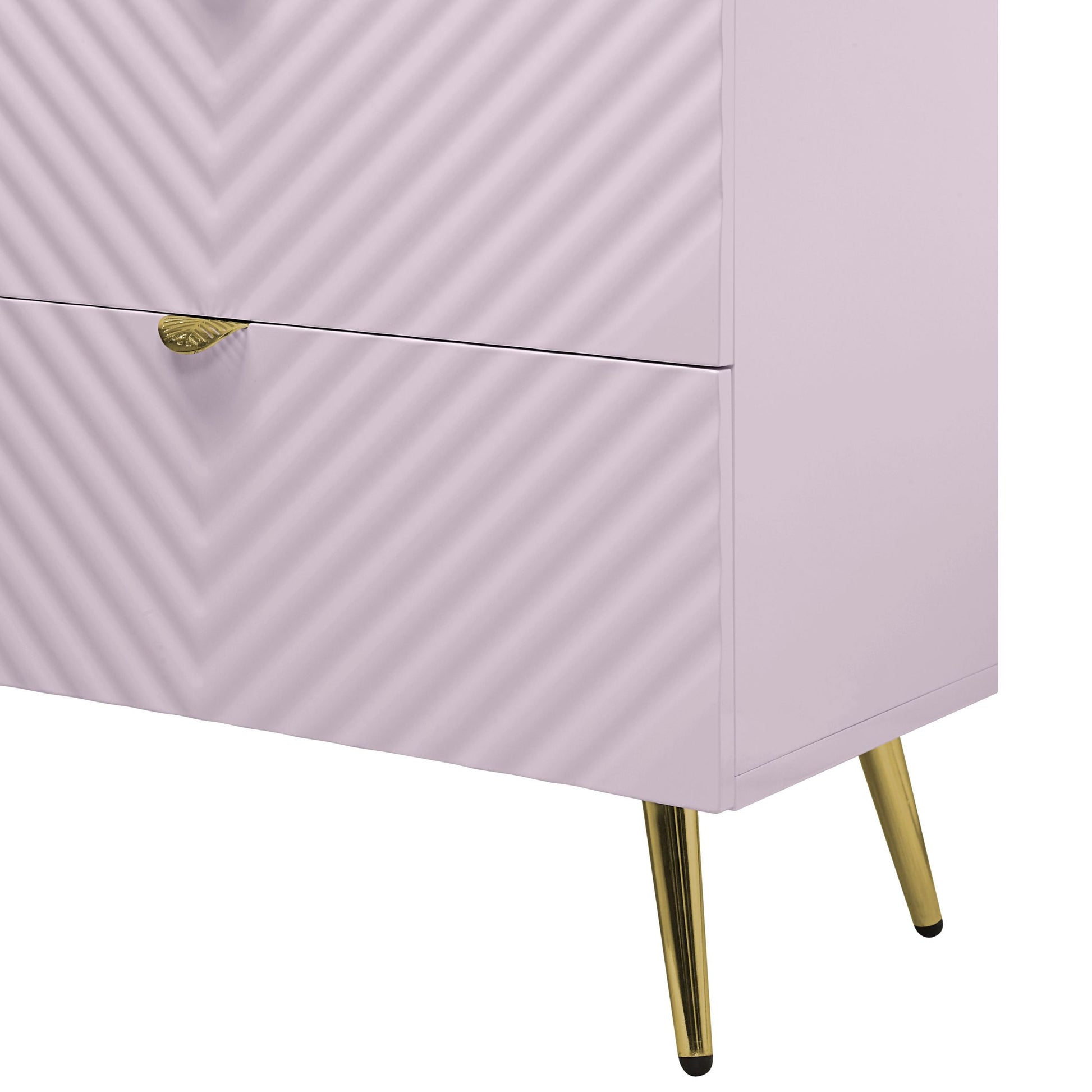 Gaines Dresser, Pink High Gloss Finish Bd02665 Not Include Mirror Pink Mdf Metal