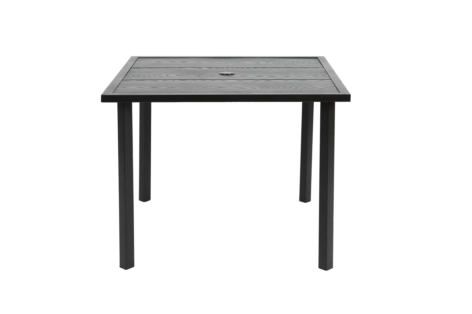 5 Piece Wicker Outdoor Table And Chairs, Patio Dining Set W Square Steel Tabletop And Umbrella Hole, Patio Table And Chairs Set For Backyard Deck Balcony Front Porch Brown Gray Cotton Steel