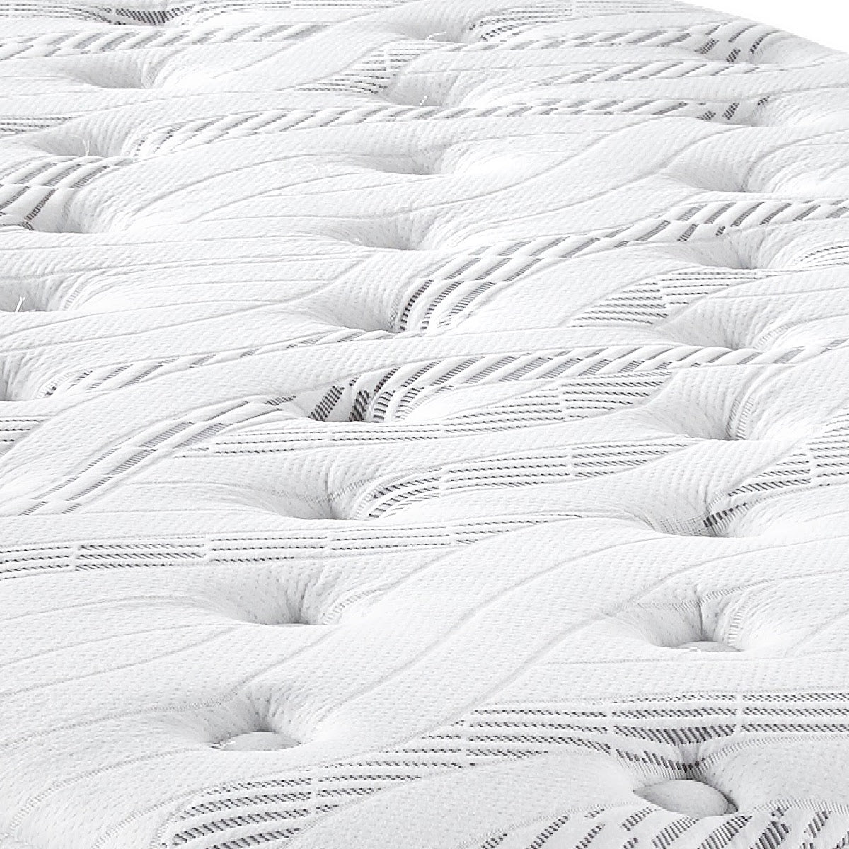 10" Quilted Hybrid King Mattress, Medium Firm Black White Foam Spring King