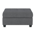 Modern Living Room 3 Piece Sectional Reversible Sofa Chaise Storage Ottoman Tufted Detail Dark Gray Microfiber Upholstered Drop Down Cup Holder Solid Wood Frame Furniture Dark Gray Microfiber Wood