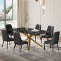 Large Modern Minimalist Rectangular Dining Table With 0.39 