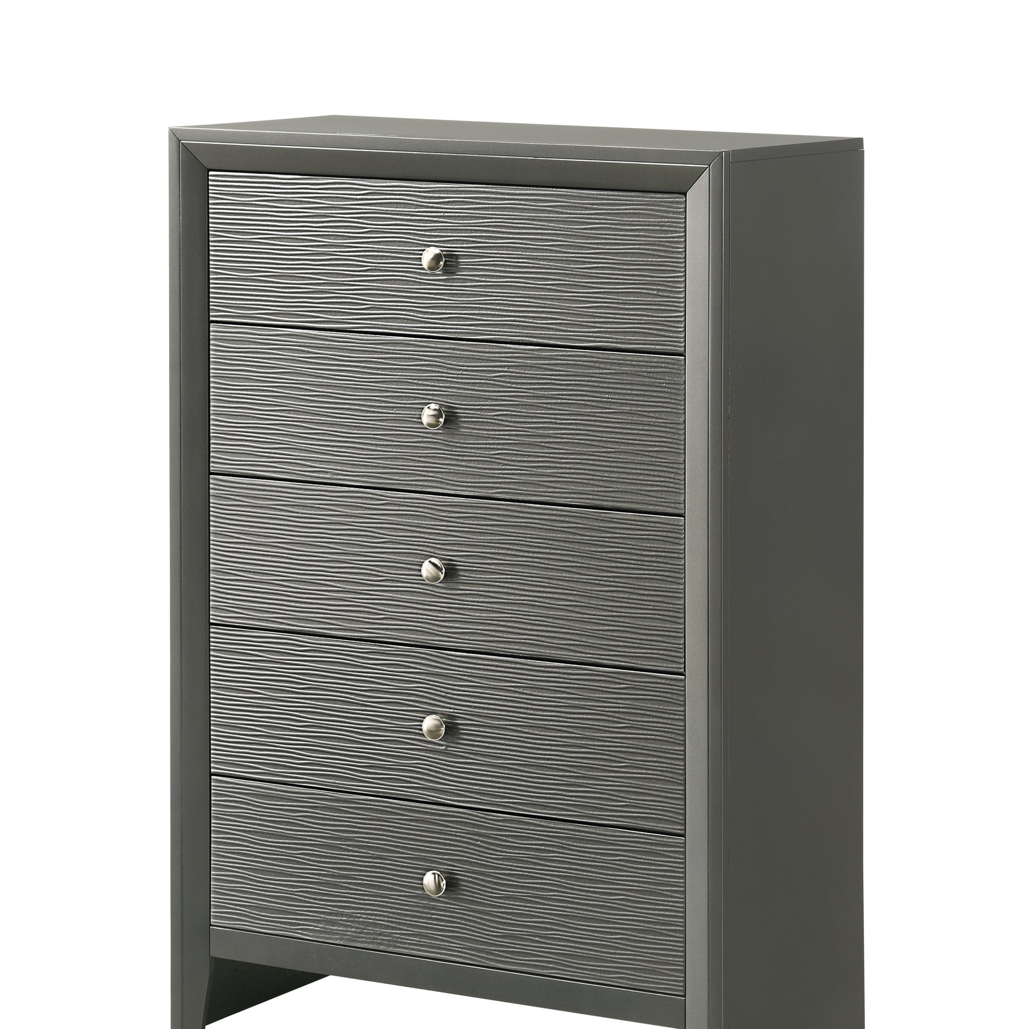 Denker Chest Metal Dark Gray Wood