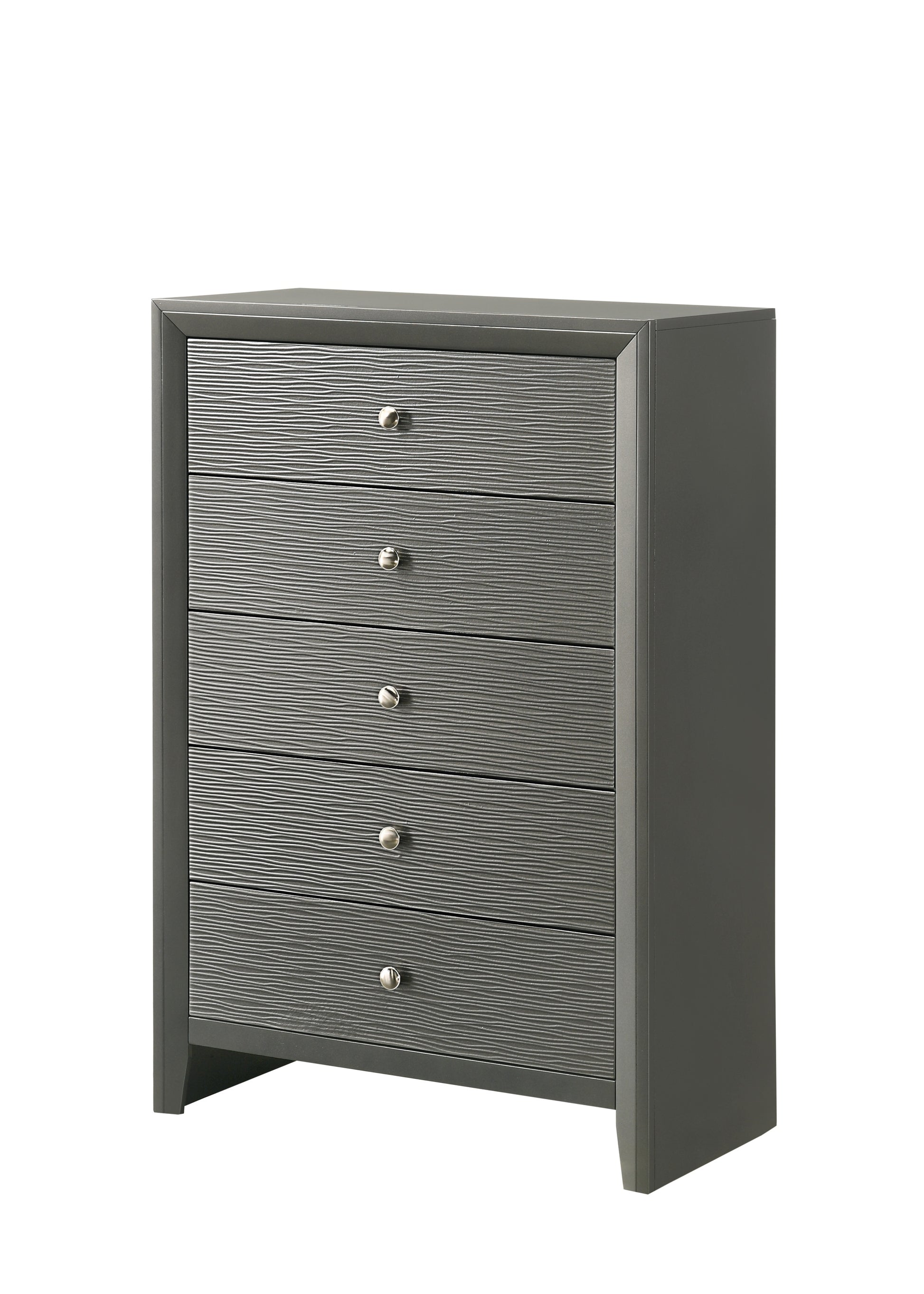 Denker Chest Metal Dark Gray Wood