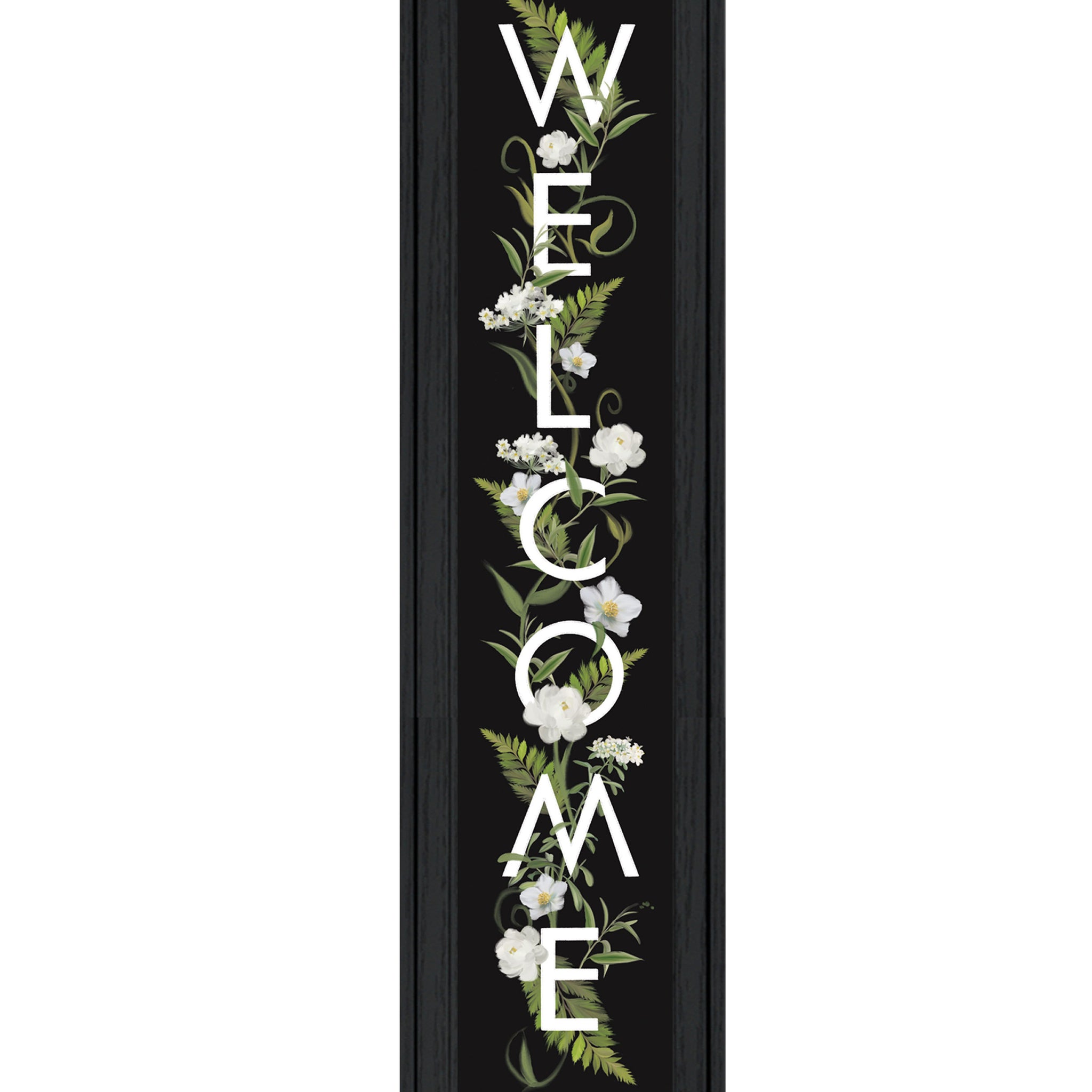 "Welcome Sign I" By House Fenway, Ready To Hang Framed Print, Black Frame Multicolor Paper