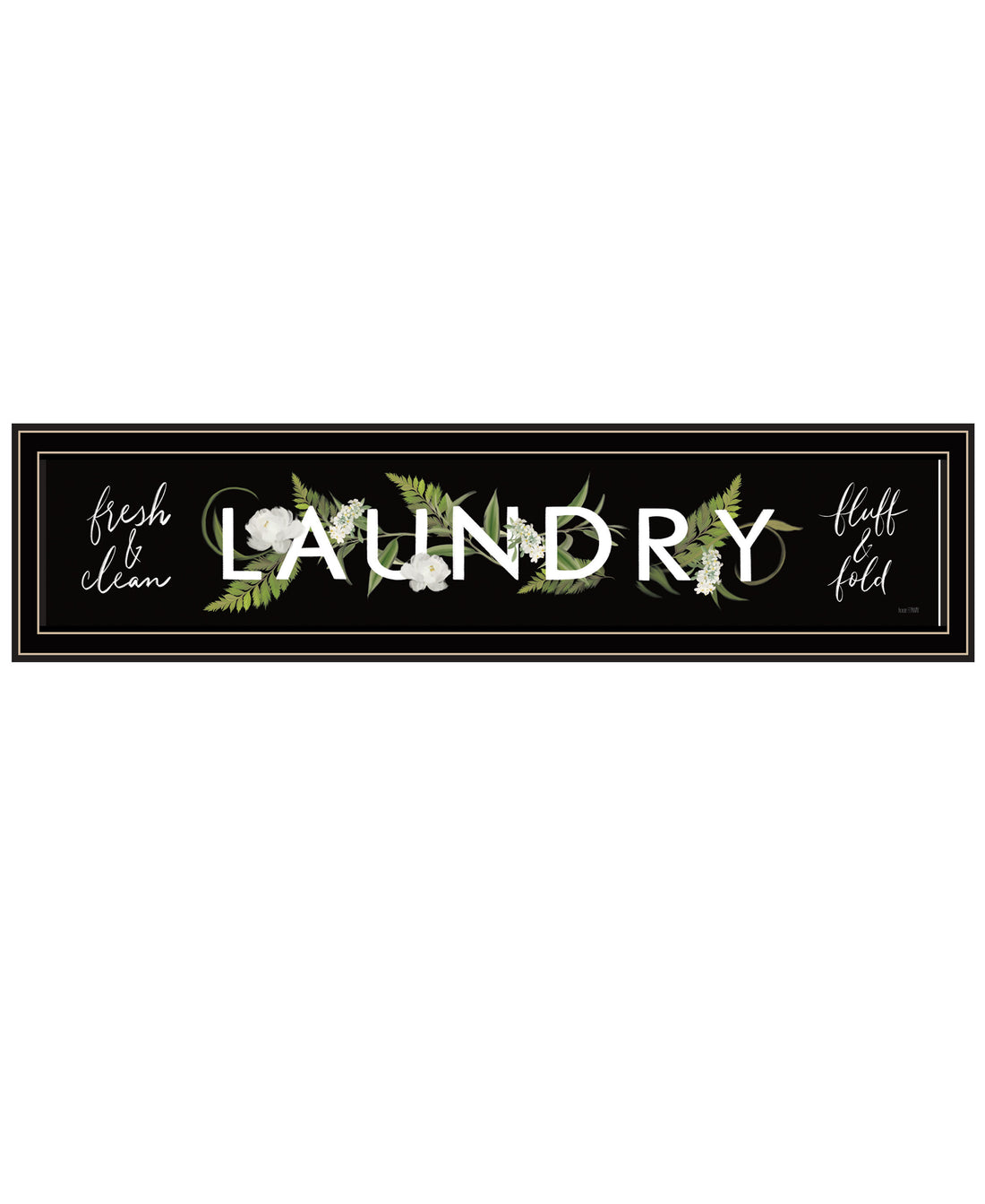 "Laundry Fresh & Clean" By House Fenway, Ready To Hang Framed Print, Black Frame Multicolor Paper