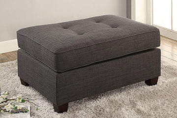 Cocktail Ottoman Dorris Fabric Ash Black Color W Tufted Seats Ottomans Black Primary Living Space Black Tufted Fabric