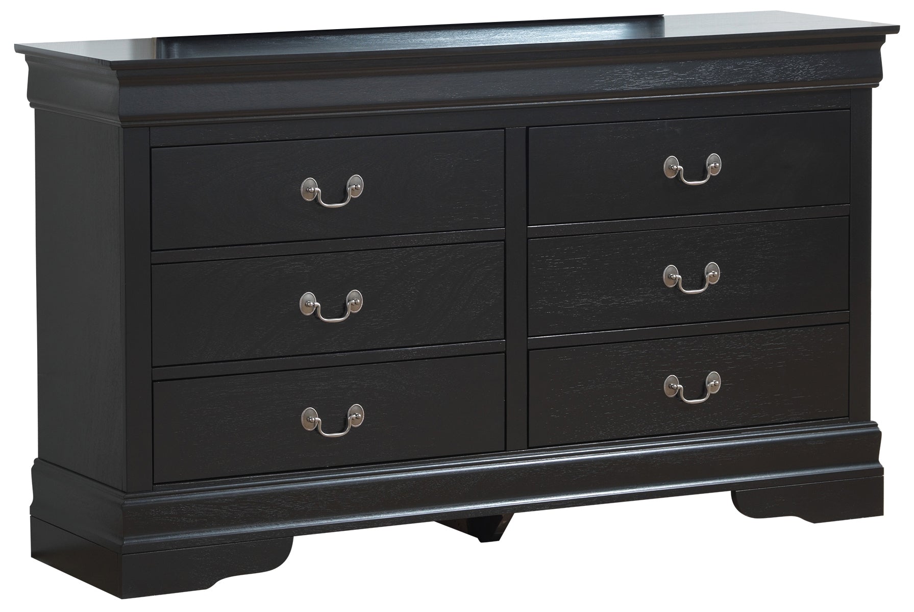 Louisphillipe G02150 D Dresserblack Black 5 Drawers & Above Partice Board Mdf Pine Wood