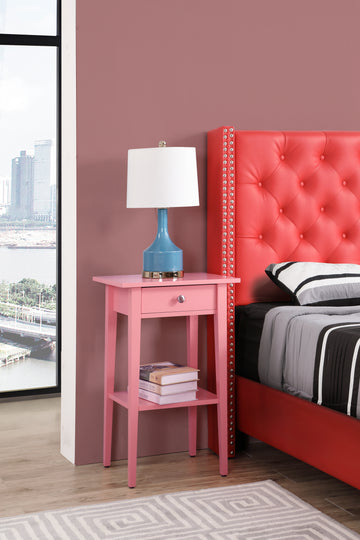 Dalton G035 N Nightstandpink Pink Particle Board