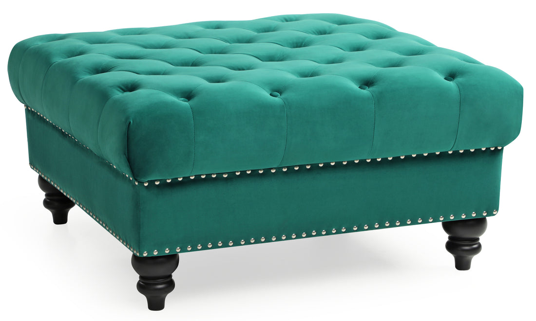 Nola G0352 O Ottomangreen Green Foam Velvet