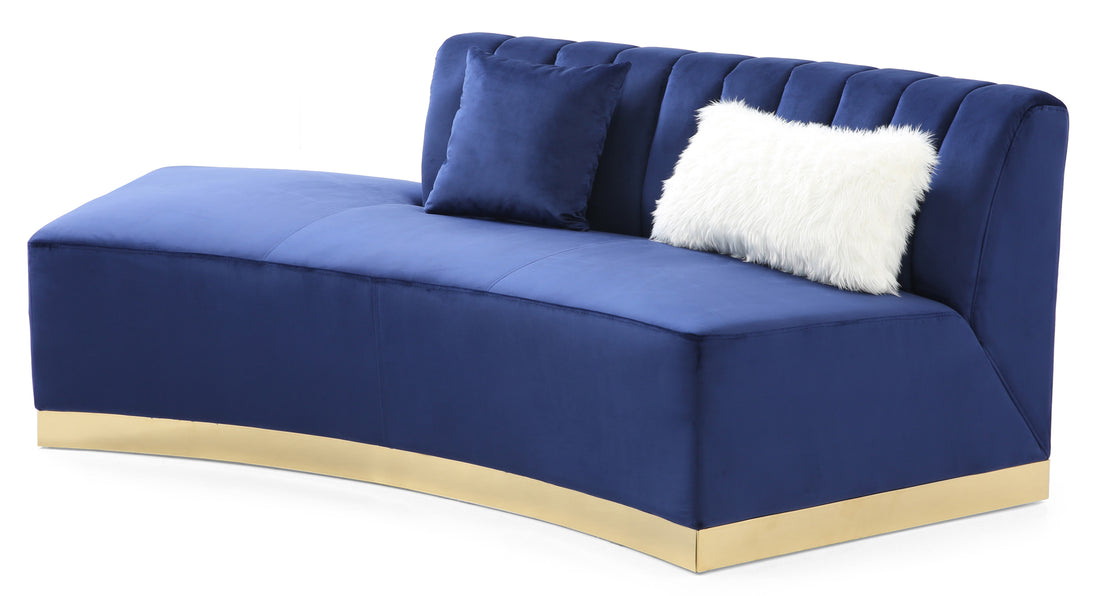 Brentwood G0432 Sch Chaiseblue Blue Foam Velvet