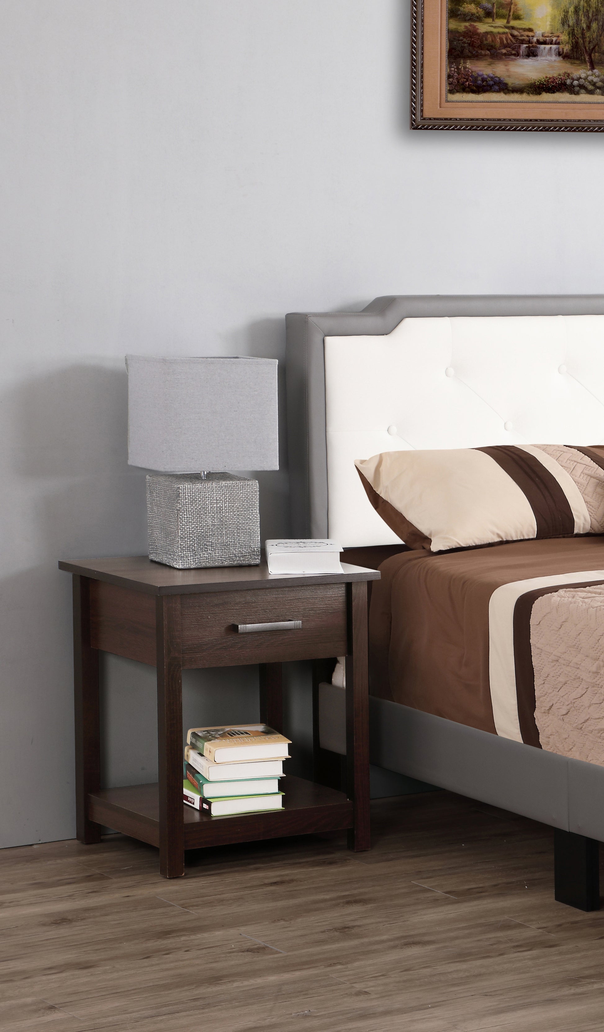 Salem G058 N Nightstandwenge Brown Particle Board