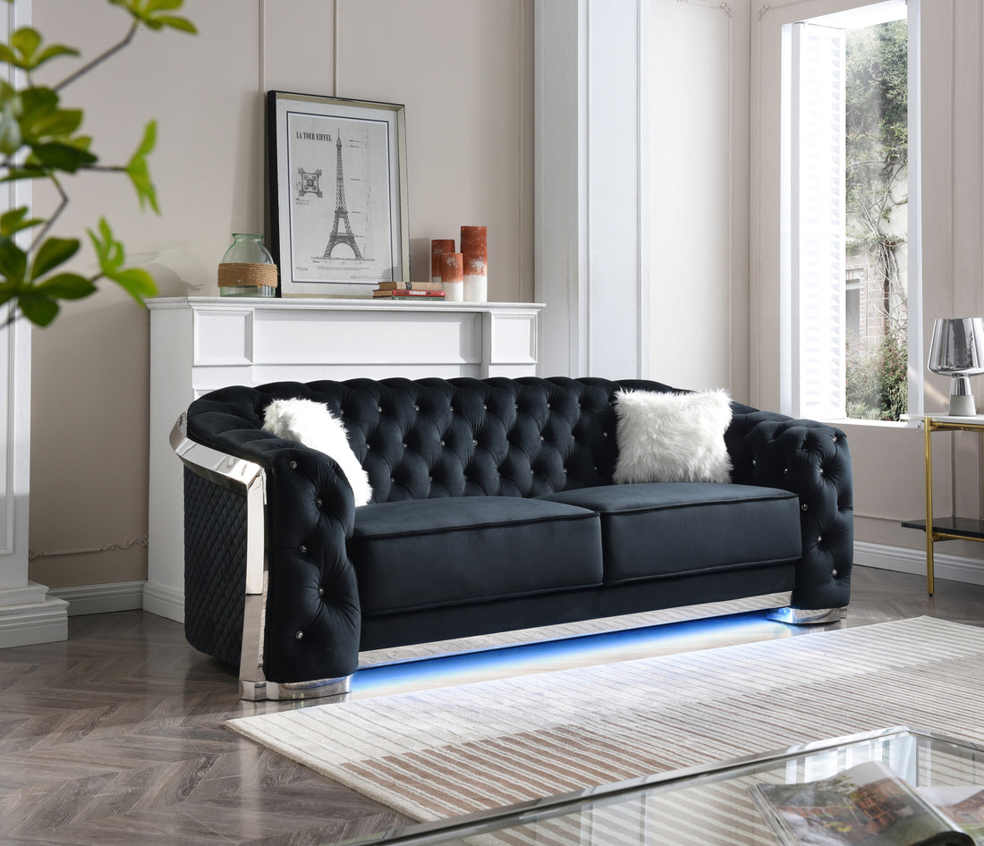 Sapphire G0593A S Sofablack Black Foam Velvet