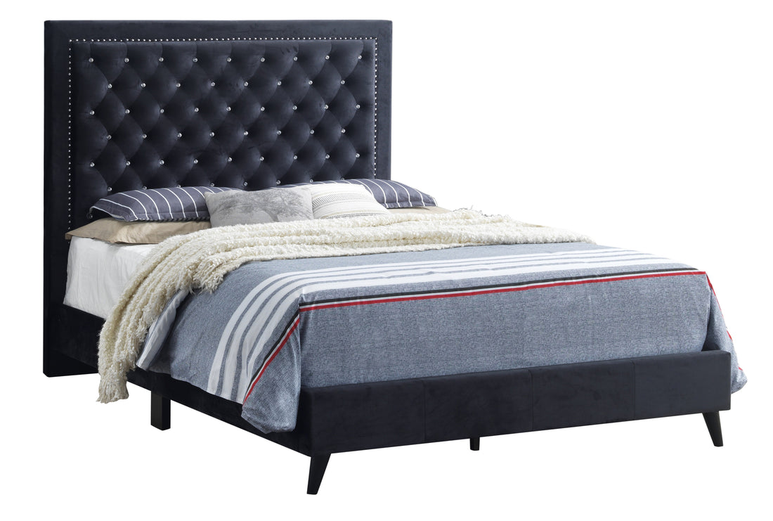 Alba G0607 Kb Up King Bedblack Black Foam Velvet