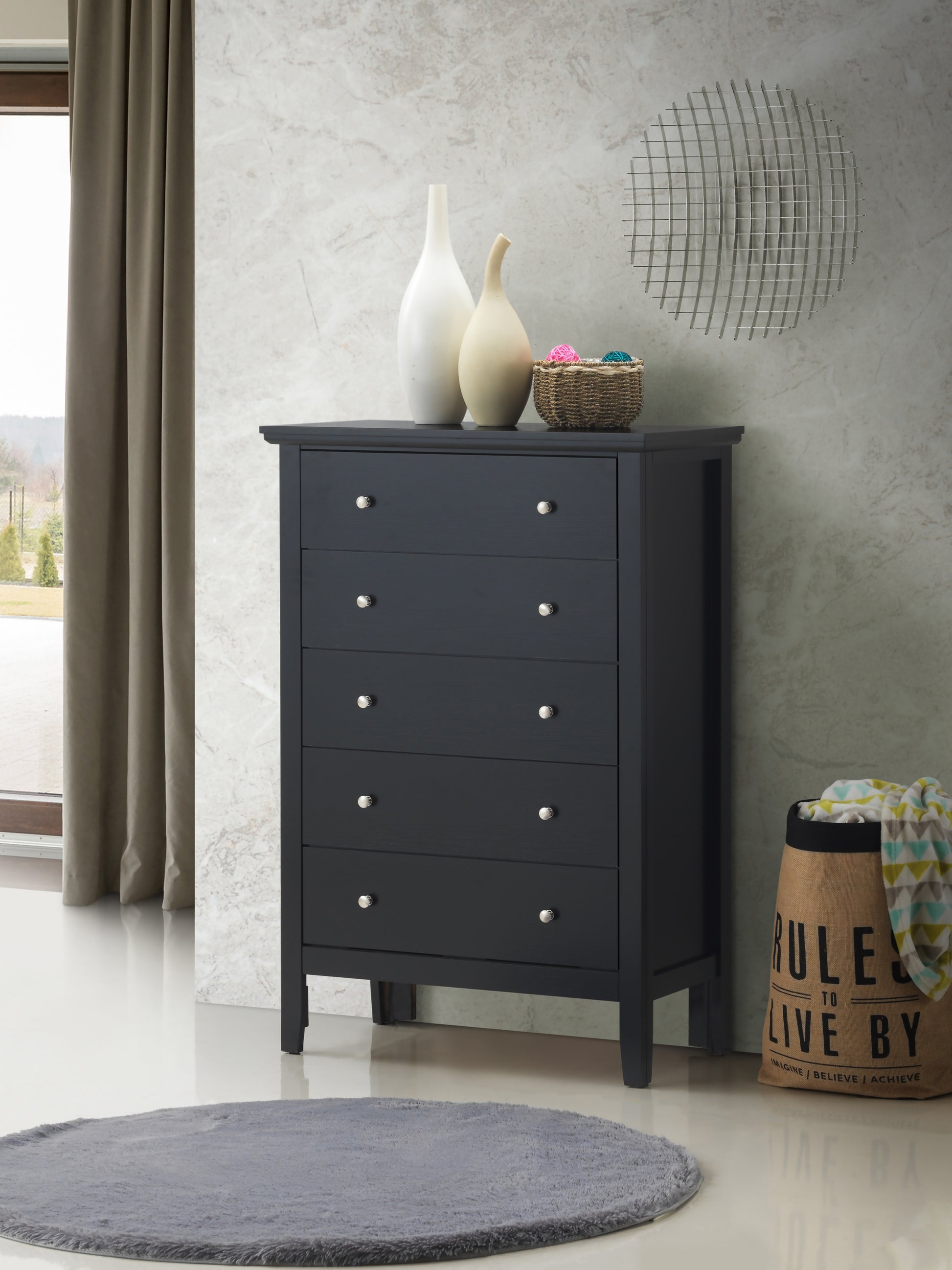 Primo G1336 Ch Chestblack Black Particle Board