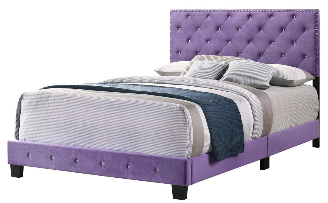 Suffolk G1402 Fb Up Full Bedpurple Purple Foam Velvet