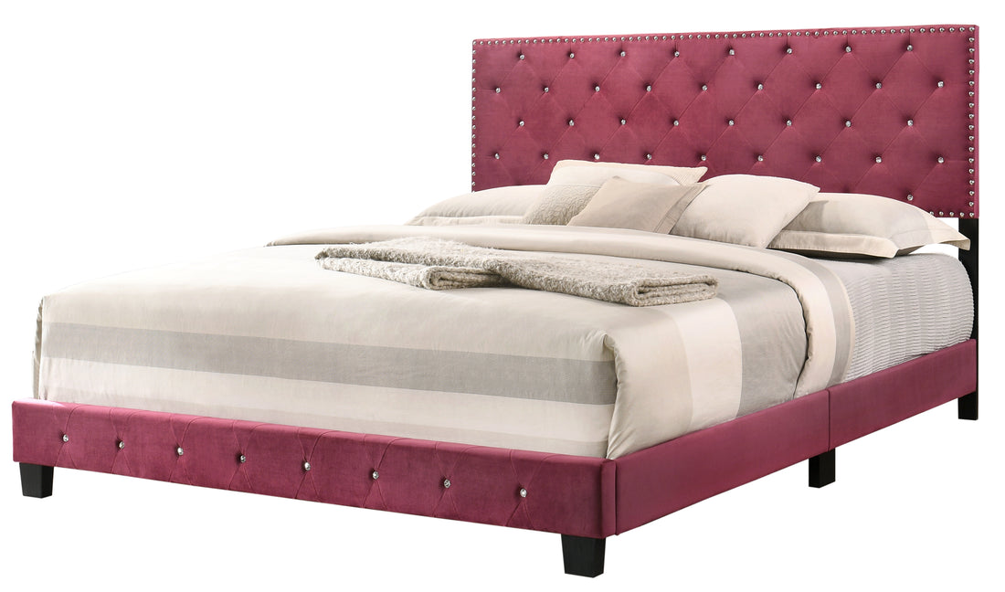 Suffolk G1403 Kb Up King Bedcherry Cherry Foam Velvet