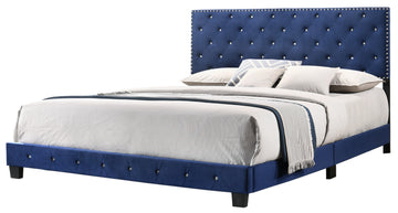 Suffolk G1405 Kb Up King Bednavy Blue Navy Blue Foam Velvet