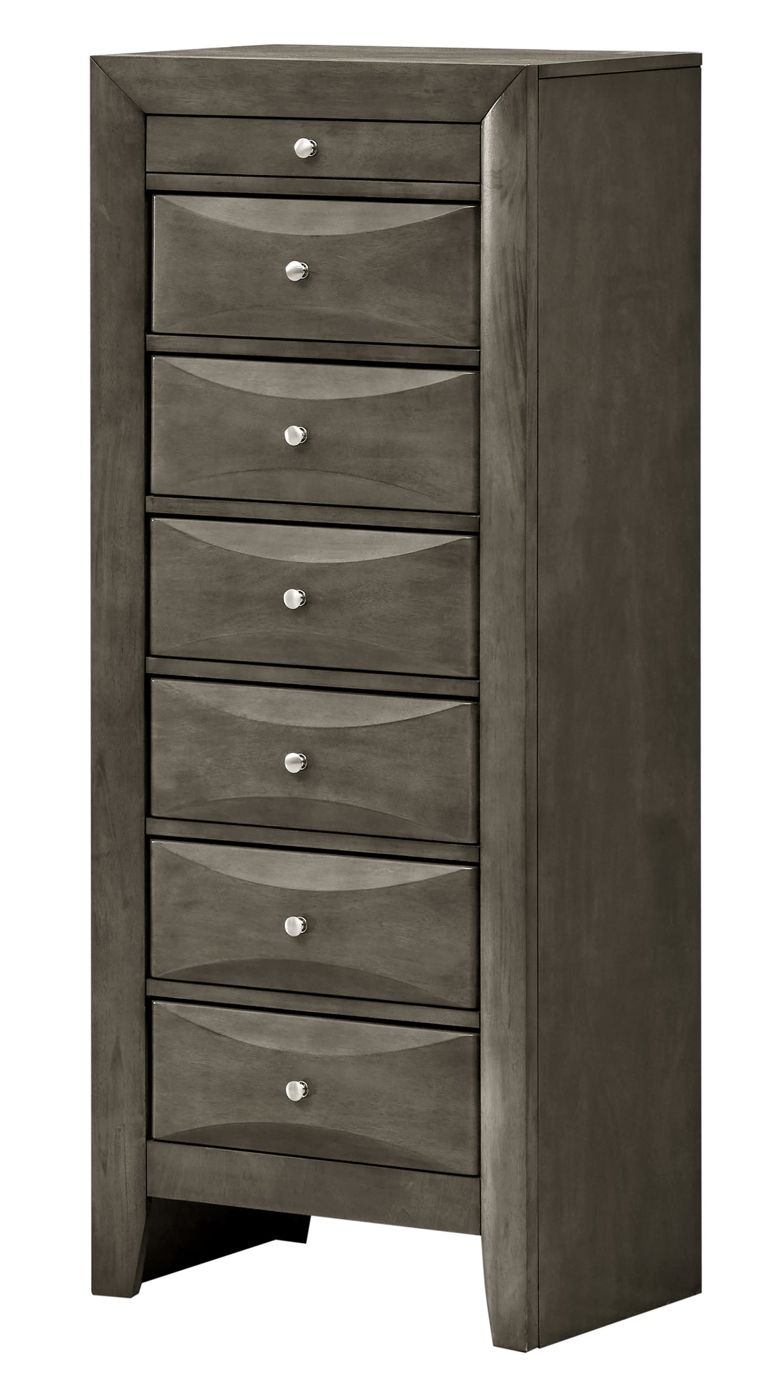 Marilla G1505 Lc 7 Drawer Lingerie Chestgray Gray Particle Board