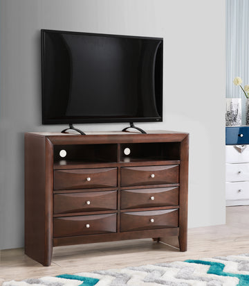 Marilla G1525 Tv2 Media Chestcappuccino Beige Particle Board