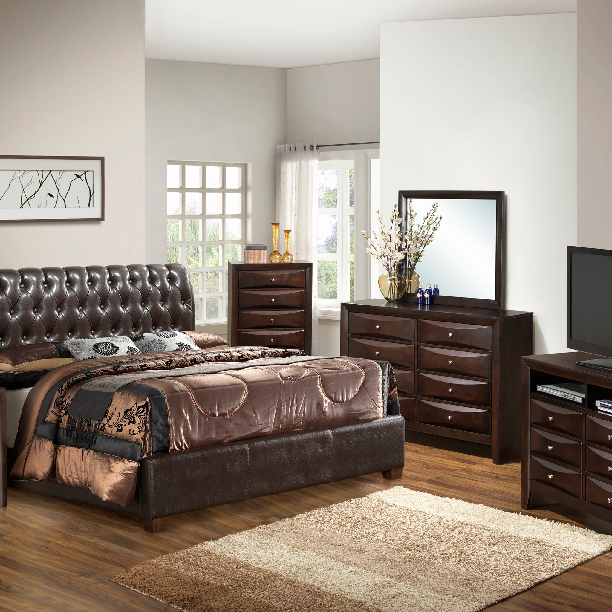 Marilla G1550C Fb Up Full Beddark Brown Dark Brown Foam Pu