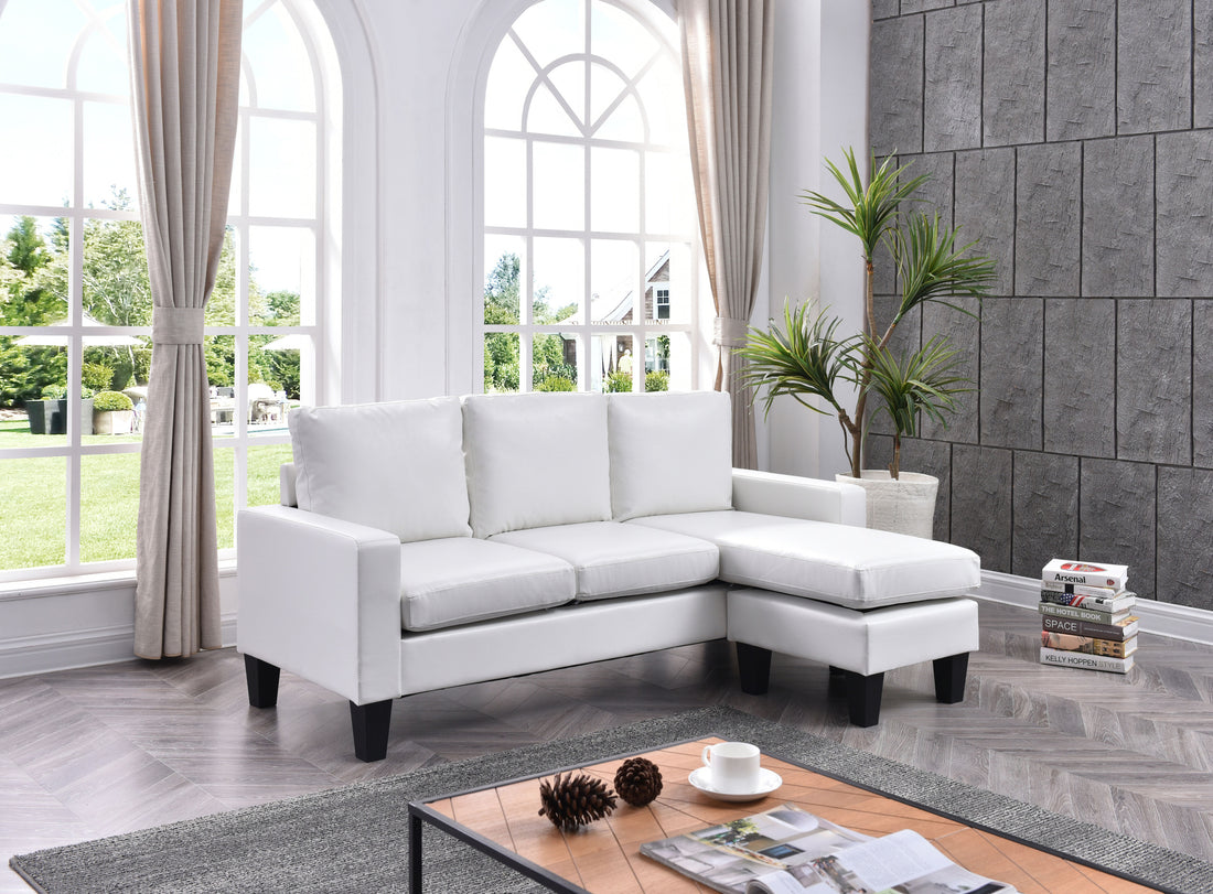 Jenna G217 Sch Sofa Chaisewhite White Foam Pu