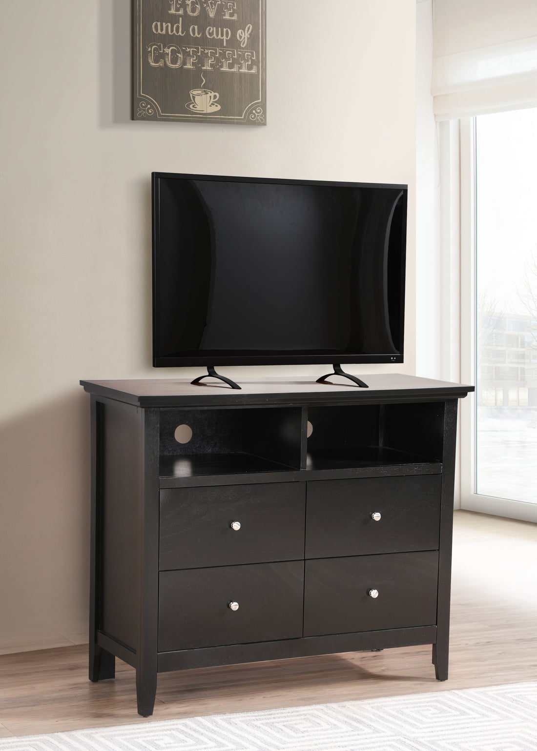 Hammond G5450 Tv Media Chestblack Black Particle Board