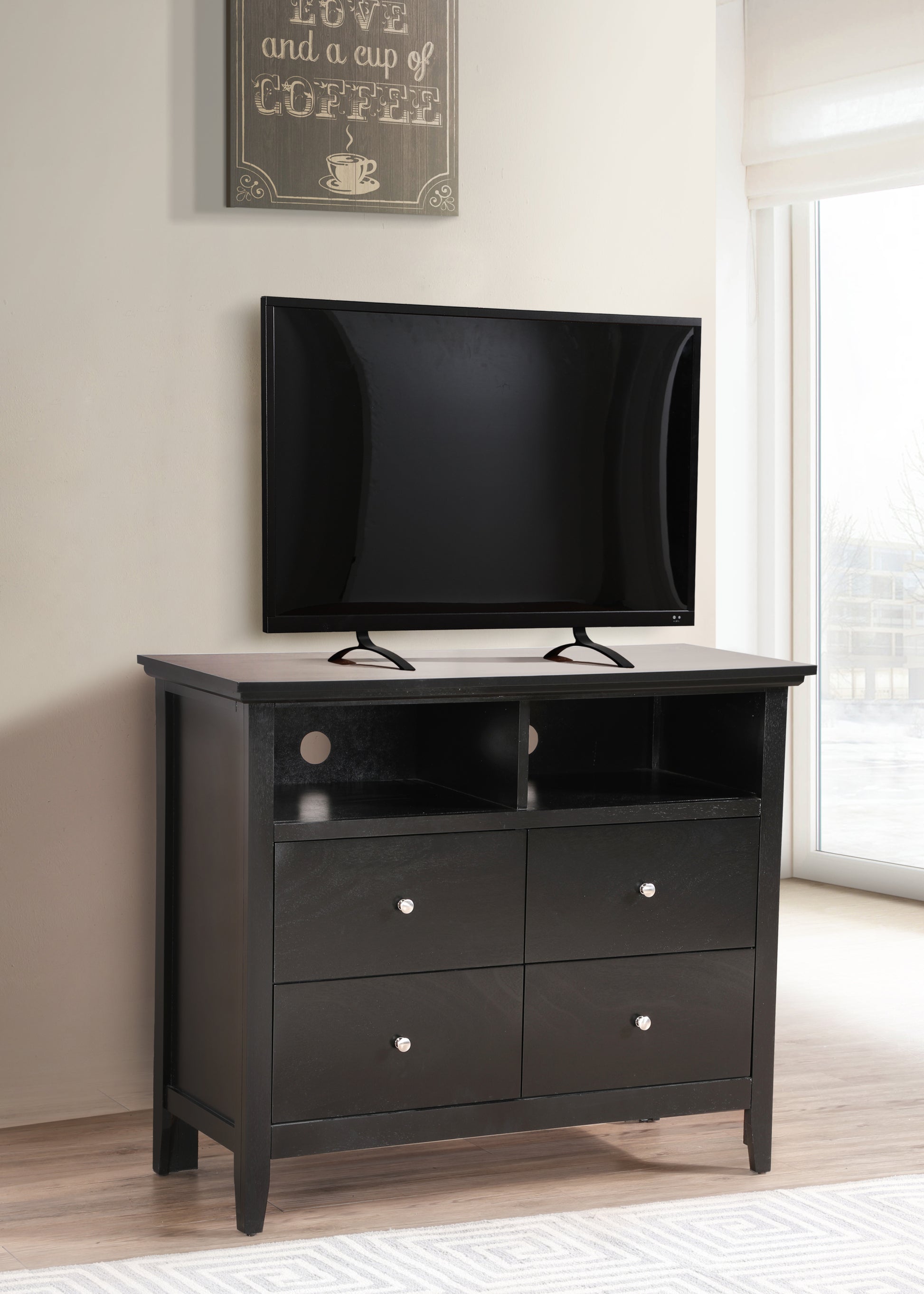 Hammond G5450 Tv Media Chestblack Black Particle Board