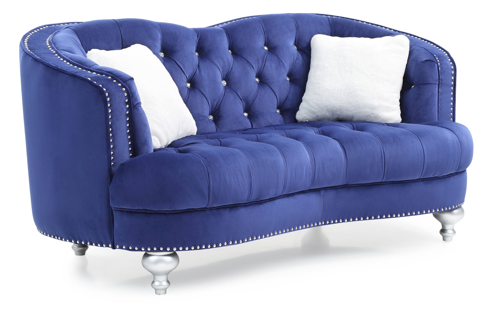 Jewel G750 L Loveseatblue Blue Foam Velvet