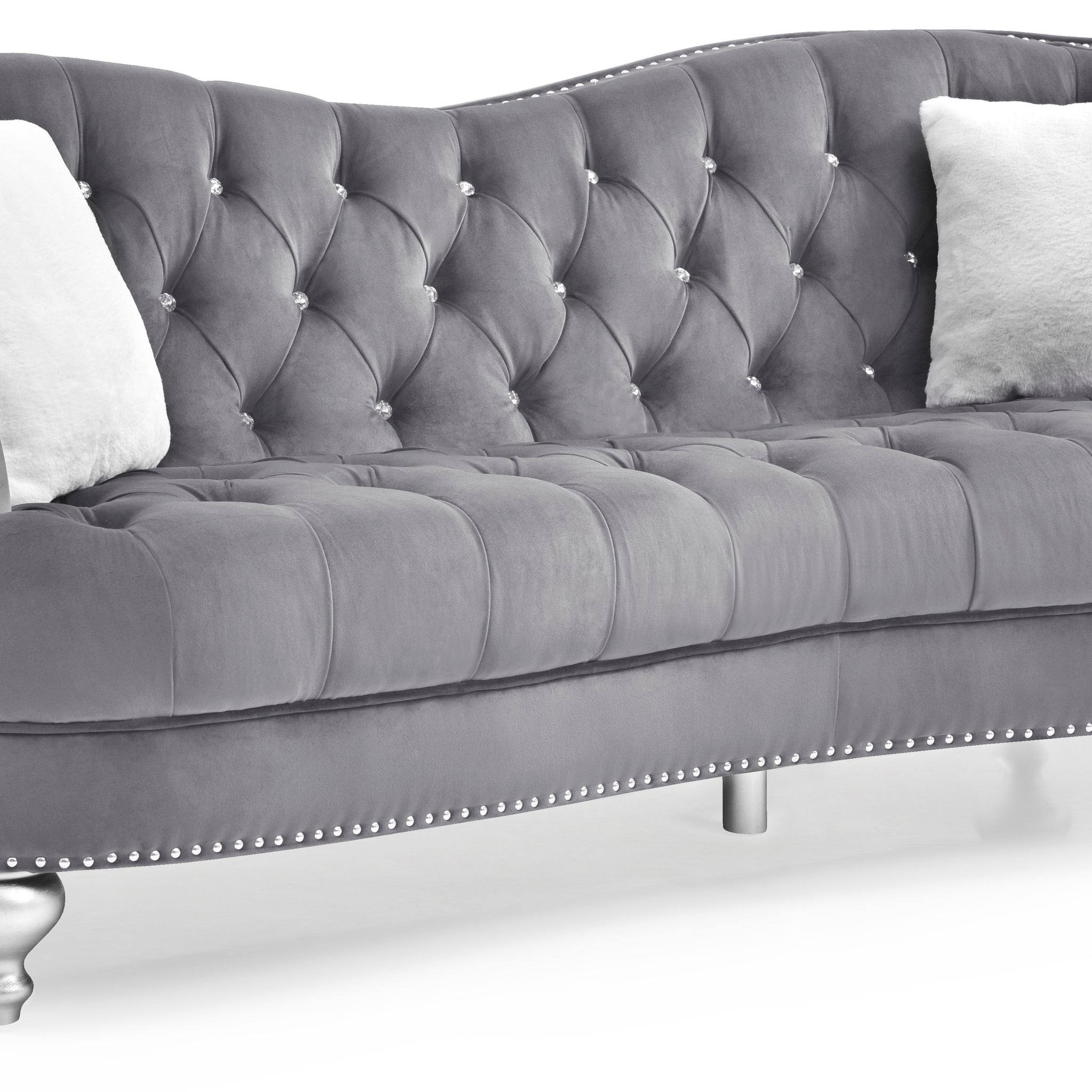 Jewel G755 S Sofagray Gray Foam Velvet