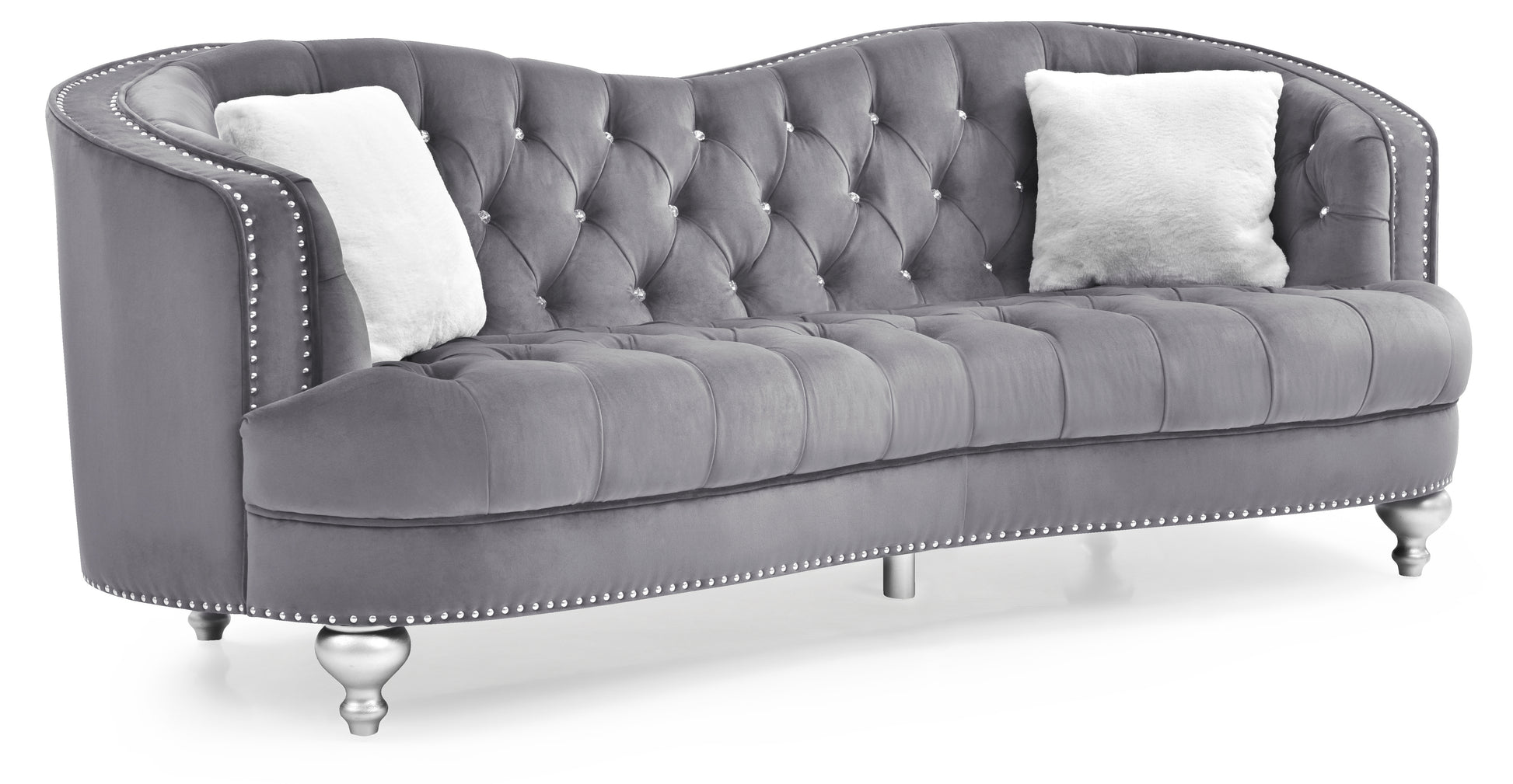 Jewel G755 S Sofagray Gray Foam Velvet