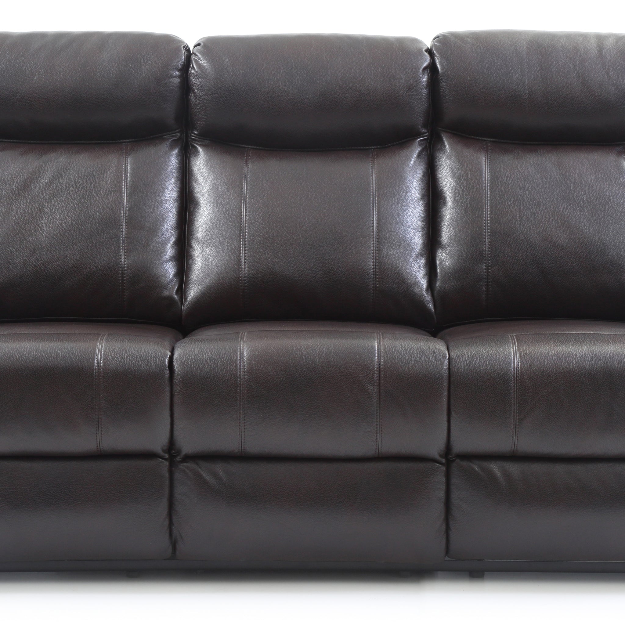 Ward G760A Rs Double Reclining Sofadark Brown Dark Brown Foam Pu