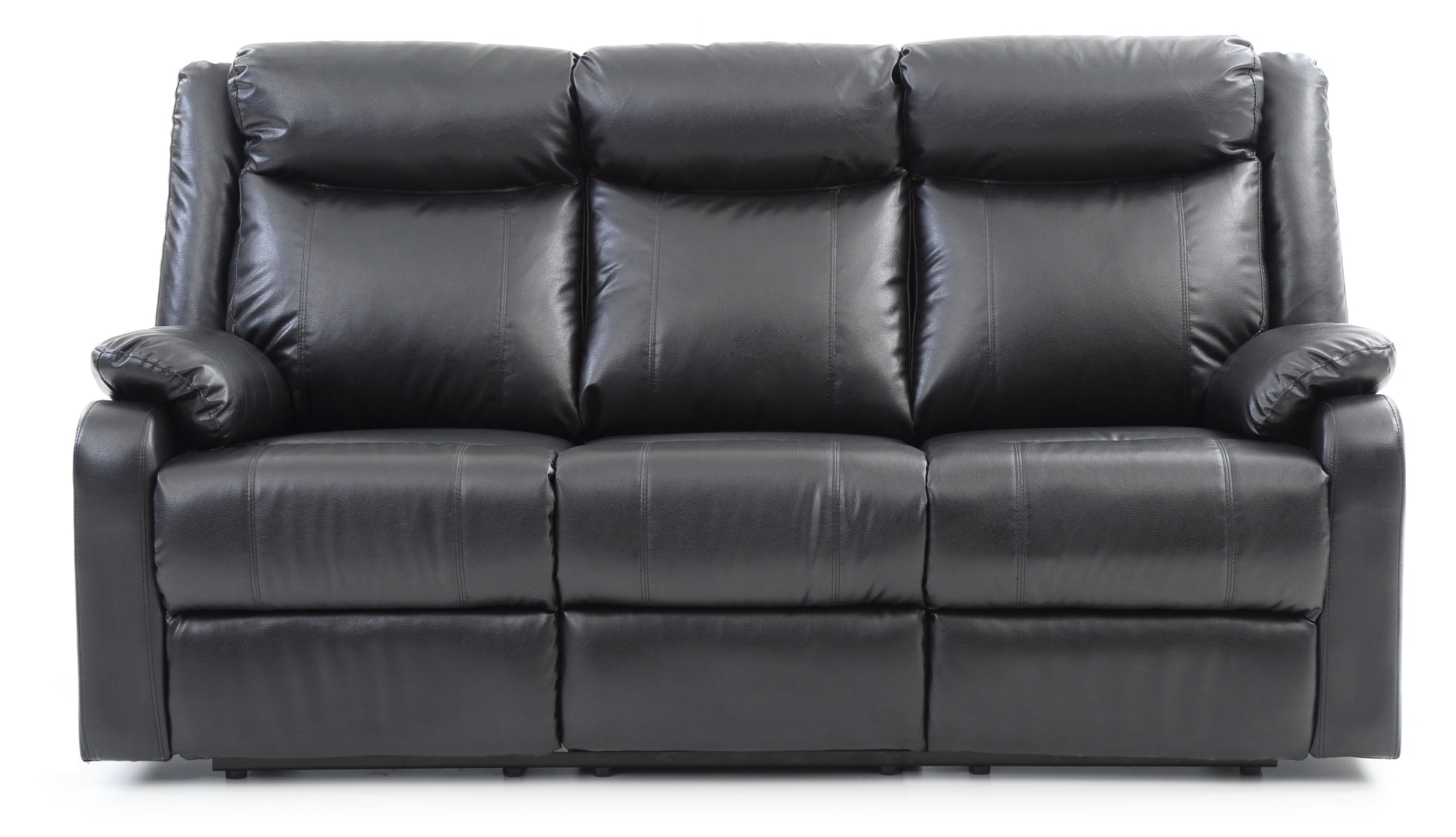 Ward G761A Rs Double Reclining Sofablack Black Foam Pu