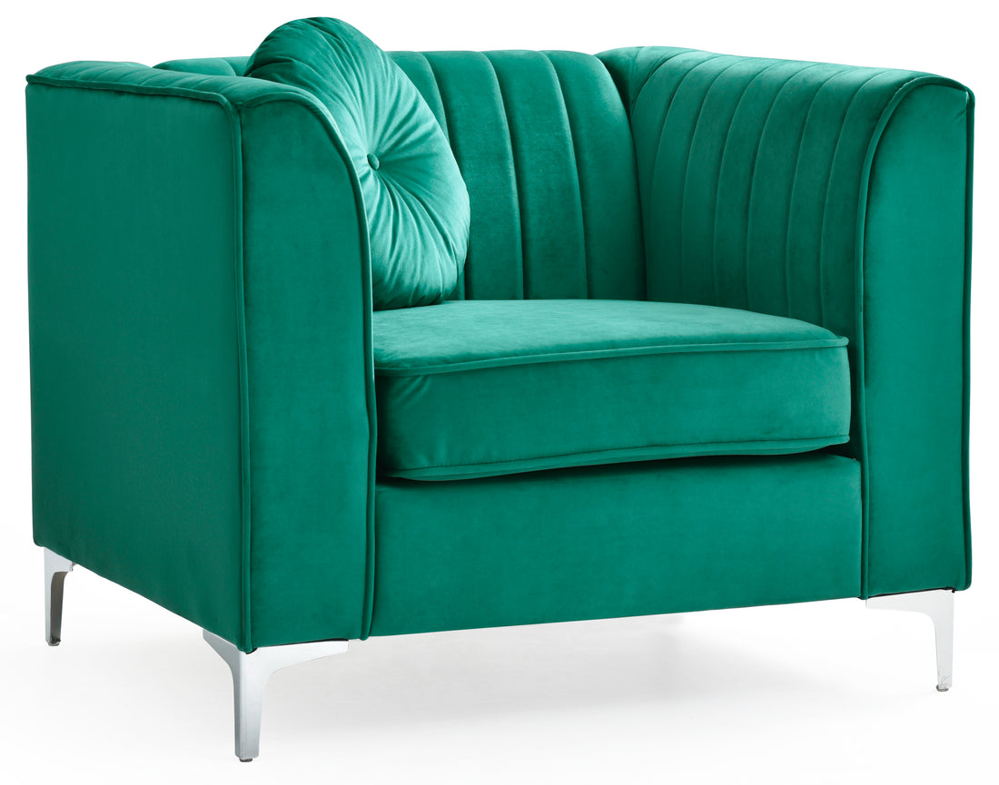 Delray G792A C Chairgreen Green Foam Velvet