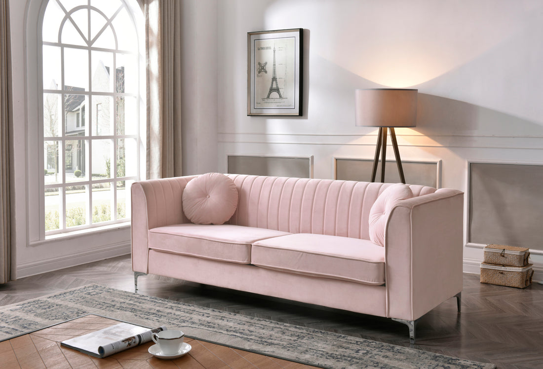 Delray G794A S Sofa 2 Boxes Pink Pink Foam Velvet