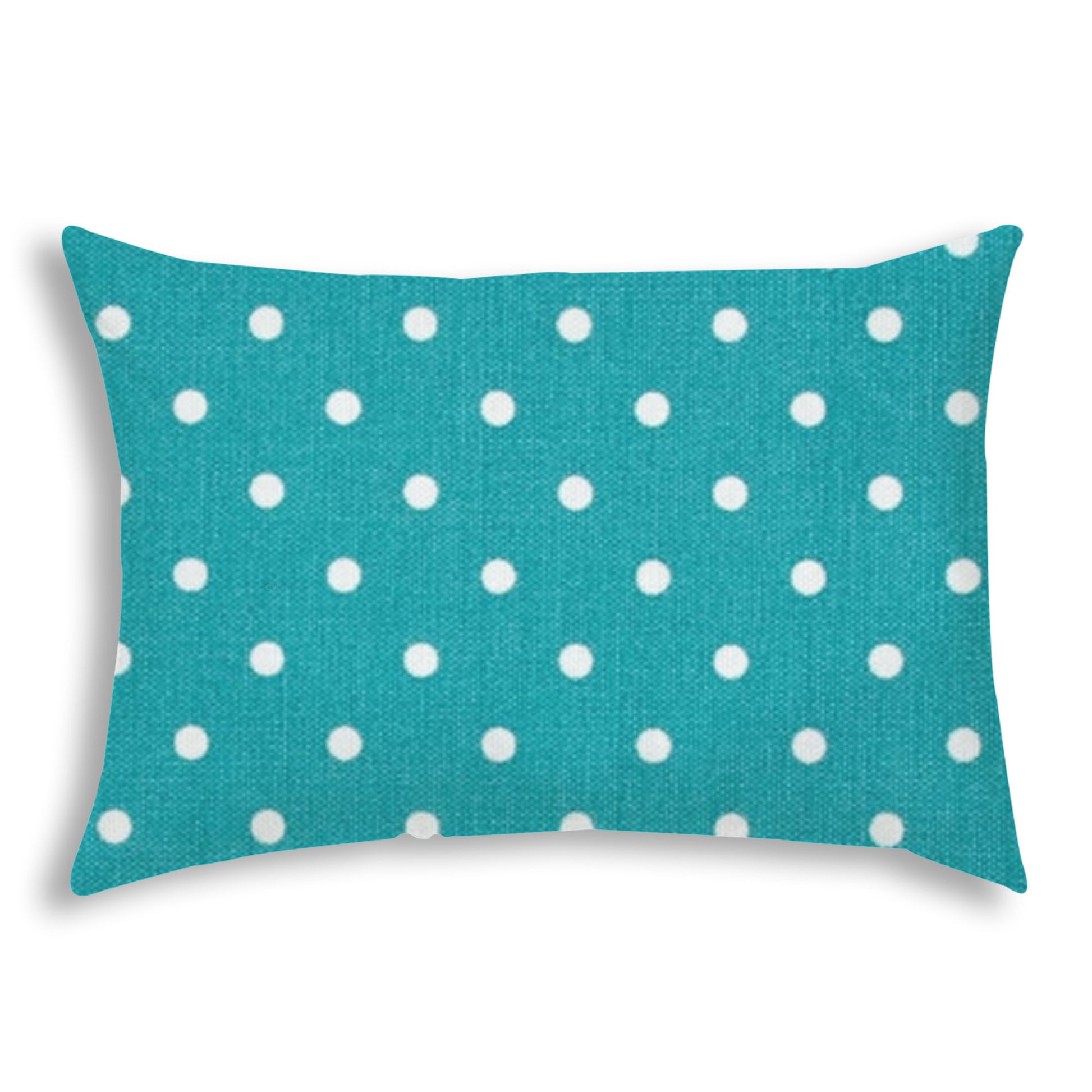 Diner Dot Turquoise Indoor Outdoor Pillow Sewn Closure Turquoise Polyester