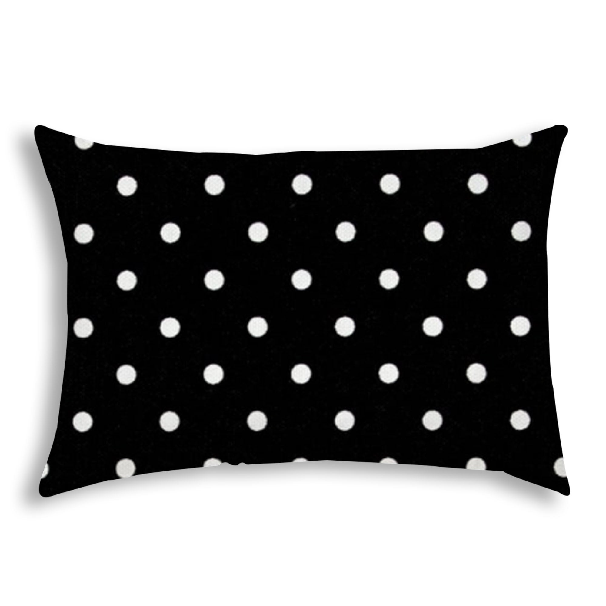 Diner Dot Black Indoor Outdoor Pillow Sewn Closure Multicolor Polyester