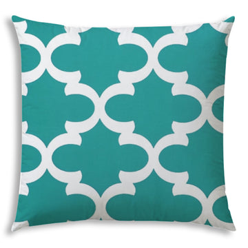 Flannigan Turquoise Indoor Outdoor Pillow Sewn Closure Multicolor Polyester