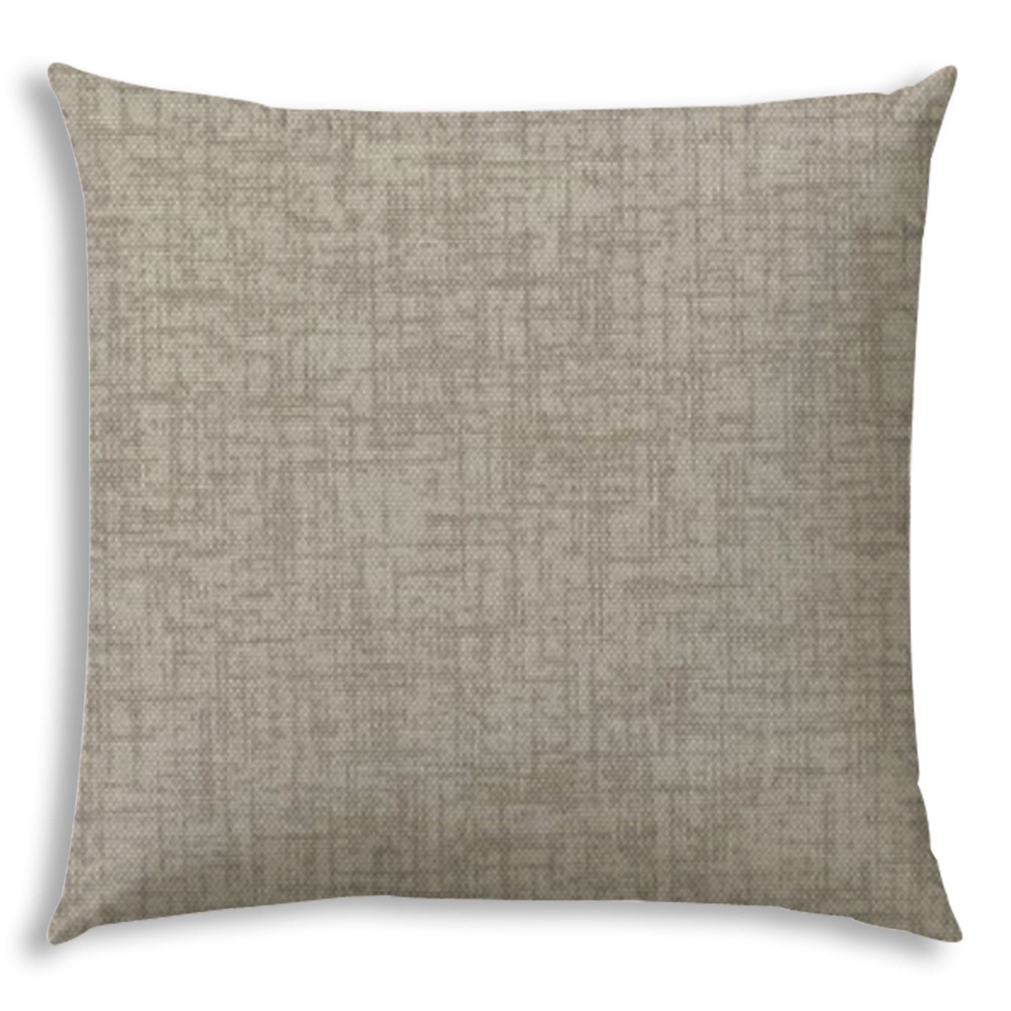 Weave Light Taupe Indoor Outdoor Pillow Sewn Closure Taupe Polyester