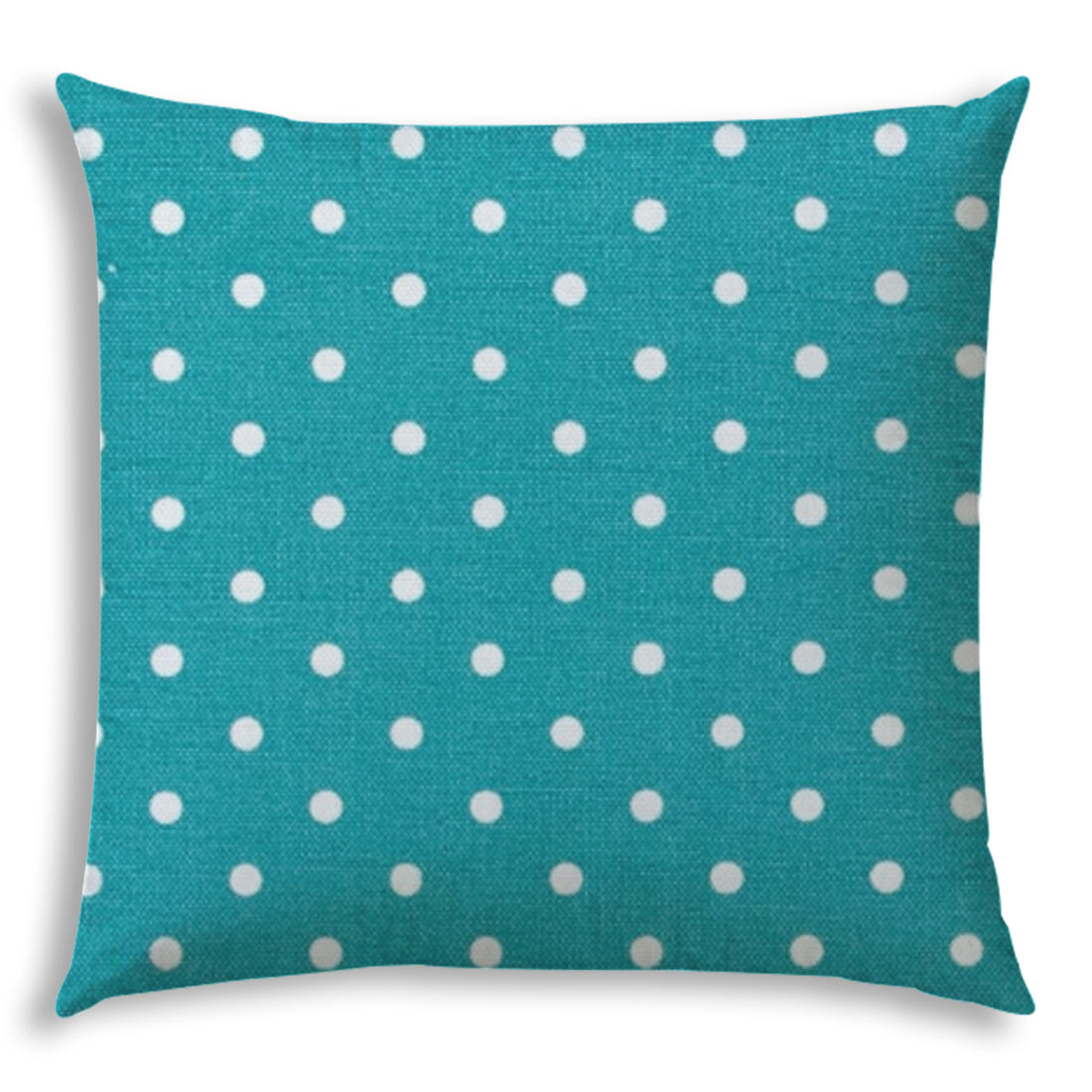 Diner Dot Turquoise Indoor Outdoor Pillow Sewn Closure Turquoise Polyester