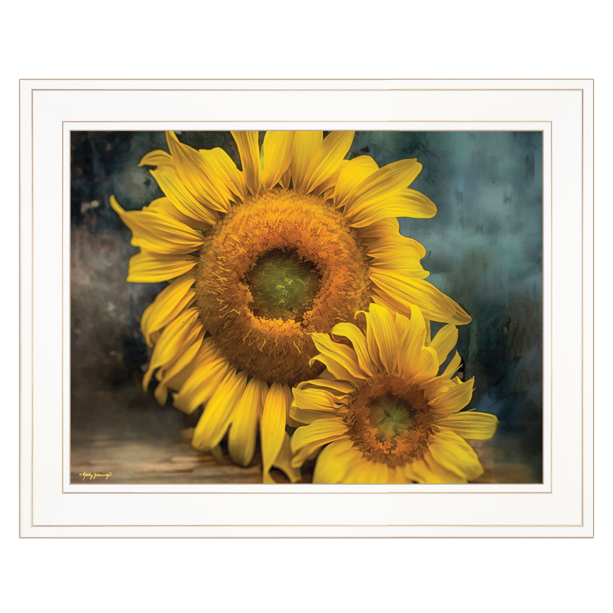 "Floral Beauty Ii" By Kathy Jennings, Ready To Hang Framed Print, White Frame Multicolor Paper