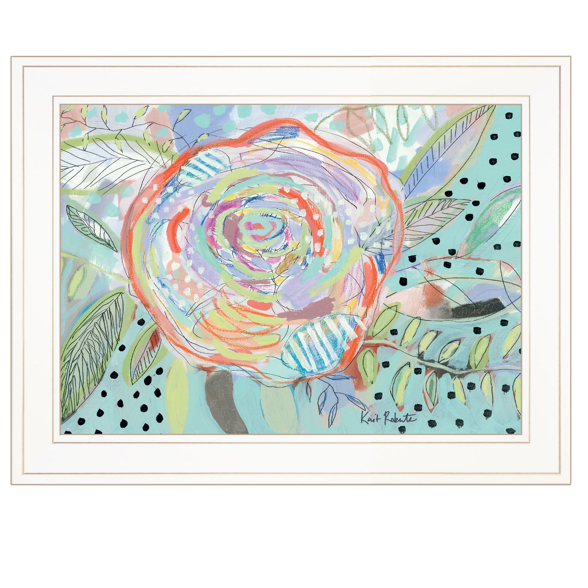 "Bloom For Yourself" By Kait Roberts, Ready To Hang Framed Print, White Frame Multicolor Paper