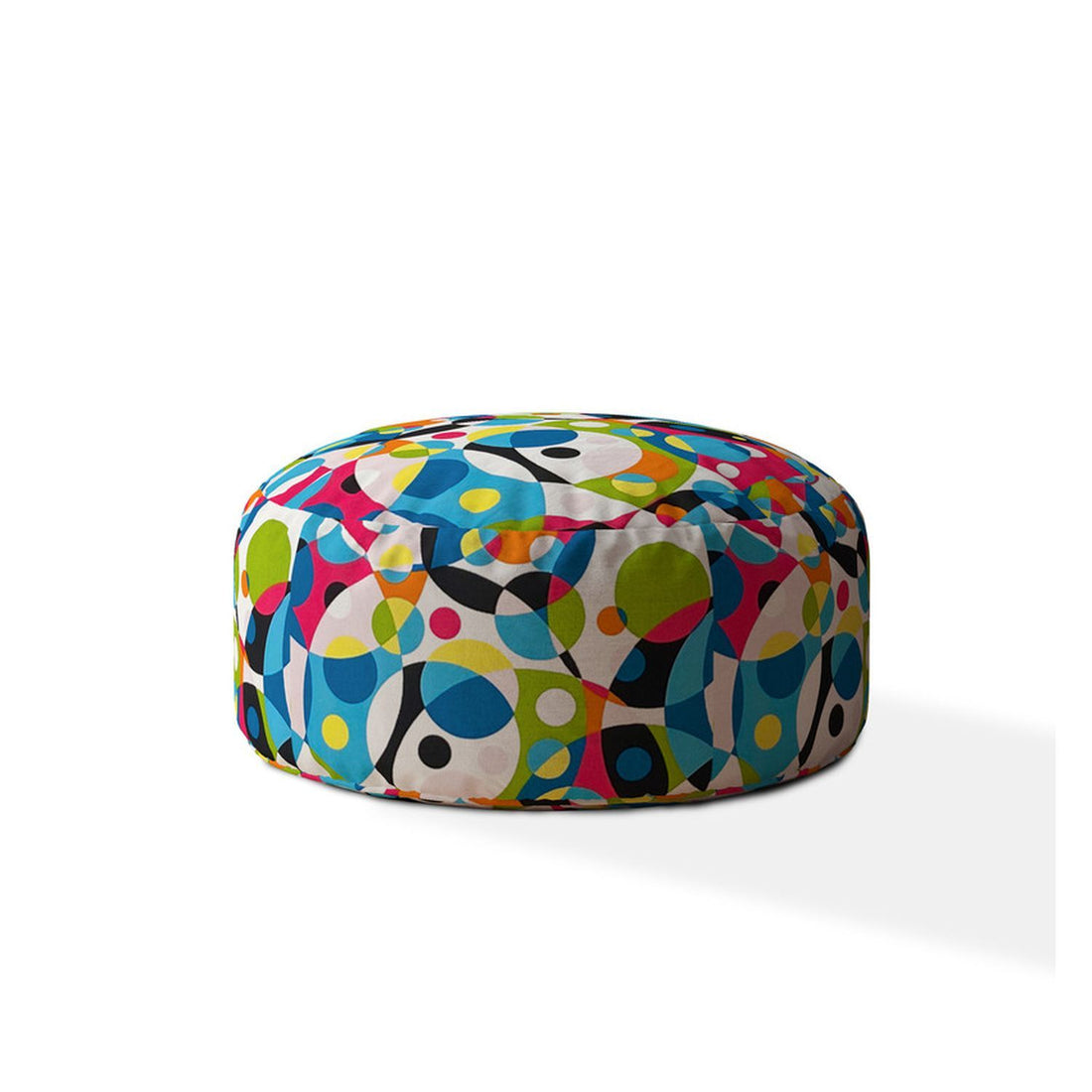 Indoor Mod Mod Round Zipper Pouf Stuffed Extra Beads Included 24In Dia X 20In Tall Multicolor Cotton