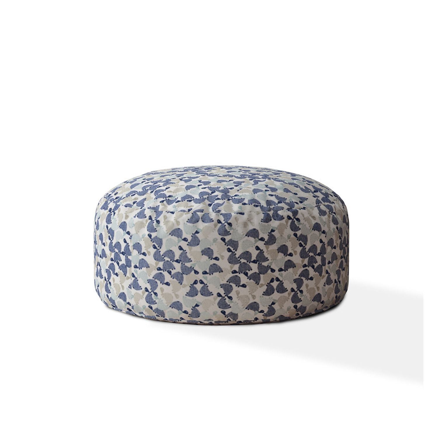 Indoor Turtle Life Vintage Navy Round Zipper Pouf Cover Only 24In Dia X 20In Tall Multicolor Cotton