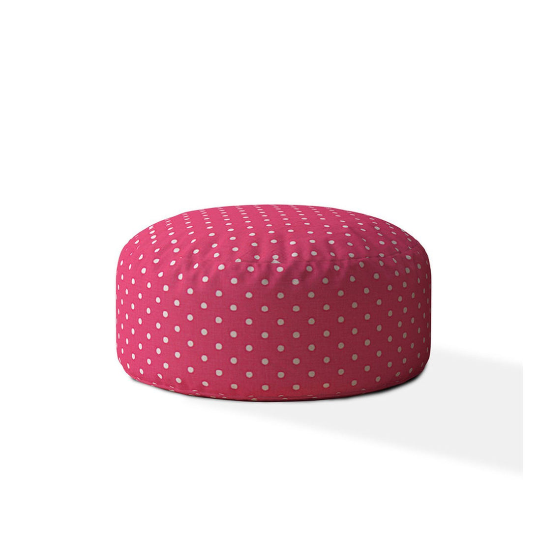 Indoor Diner Dot Hot Pink White Round Zipper Pouf Cover Only 24In Dia X 20In Tall Multicolor Cotton