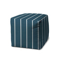 Windrid Slate Teal Indoor Outdoor Pouf Zipper Cover With Polystyrene Bead Insert 17 X 17 X 17 Cube Turquoise Polyester