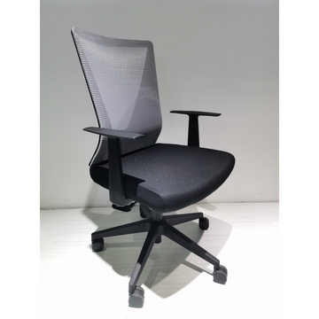 Office Chair, Nylon Base Black, Fixed Armrest, Black Smokey Oak Multicolor Particle Board Particle Board