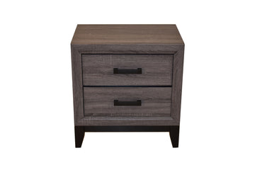 Sierra Contemporary Style 2 Drawer Nightstand Made With Wood In Gray Gray 2 Drawers Bedroom Modern Drawers Wood