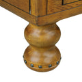 Solid Wood Rectangle Coffee Table For Living Room, 40 Inch Antique Coffee Table With 4 Drawers, Wood Center Table Tea Table With Rivet Decoration Legs.Easy Assembly, Antique Brown Antique Brown Pine